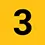Yellow number 3 icon