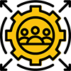 Yellow cog icon