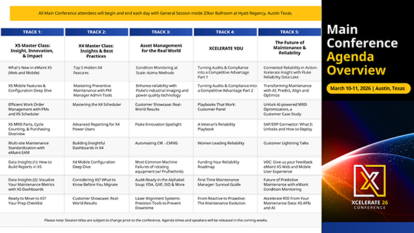 Xcelerate 2026 Main Conference Agenda Overview