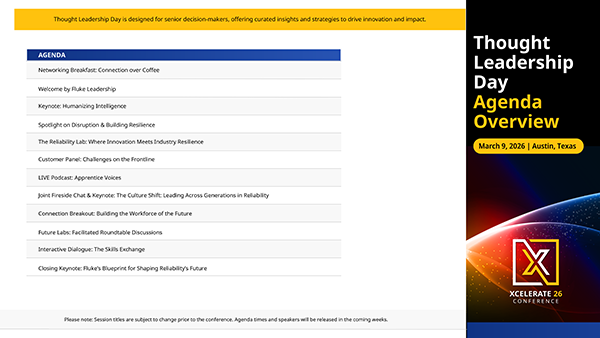 Xcelerate 2026 Thought Leadership Day Agenda Overview