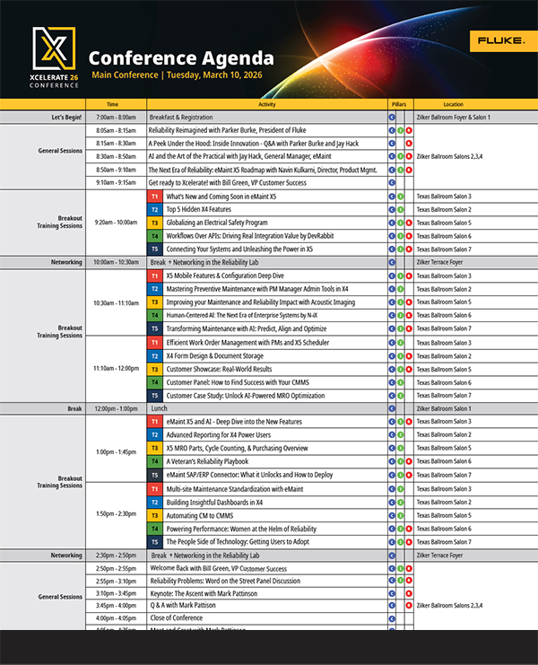 Xcelerate 2026 main conference agenda